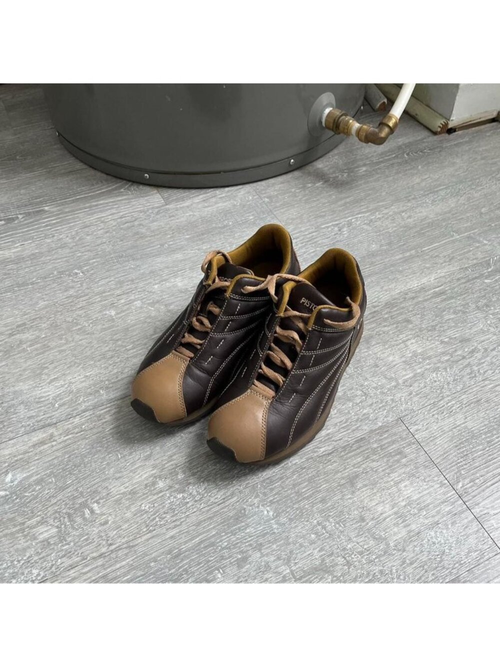 Brown / Tan “Piston Sport” Lace-Up Retro Style Shoes